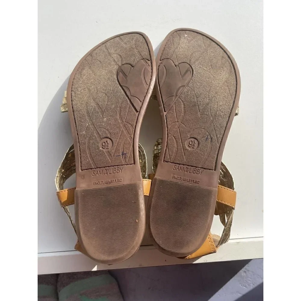 Sam Edelman Studded Leather Gladiator Sandals | Brown Gold | Size 9.5